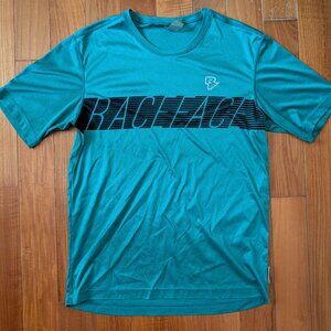 EUC RaceFace Men's Size Large forest green Jersey w/Screenprint RaceFace logo